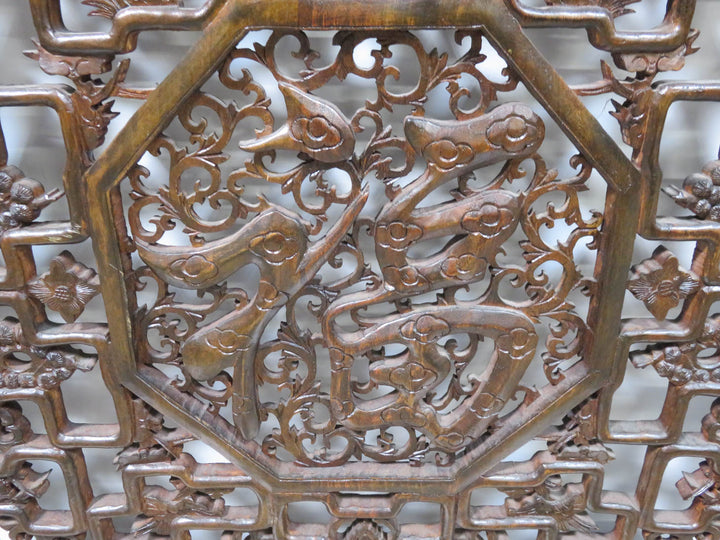 Chinese Wood Screen Carving