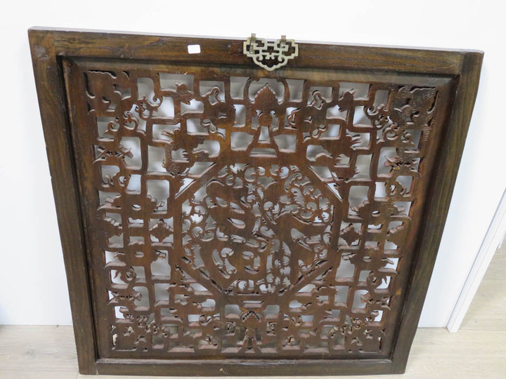 Chinese Wood Screen Carving