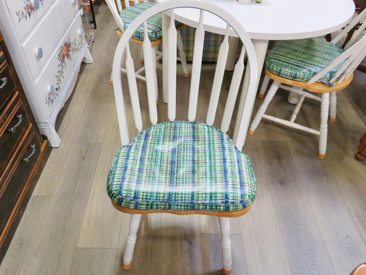 White Laminate Kitchen Table & Chairs