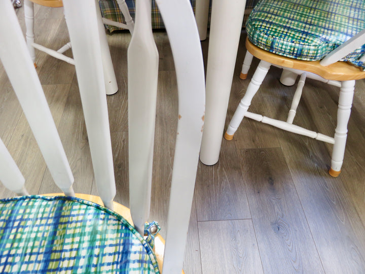 White Laminate Kitchen Table & Chairs