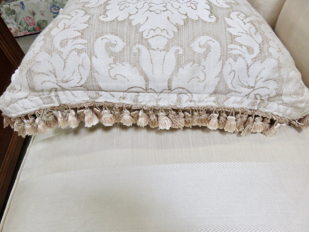 Cream Striped Sofa