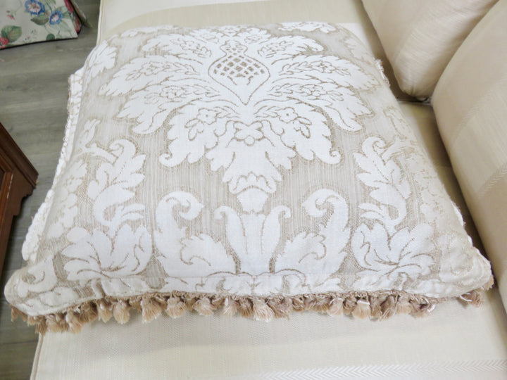 Cream Striped Sofa