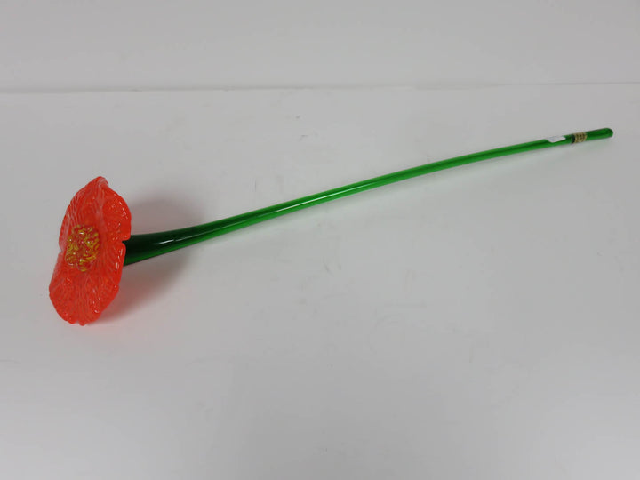 Art Glass Orange Flower