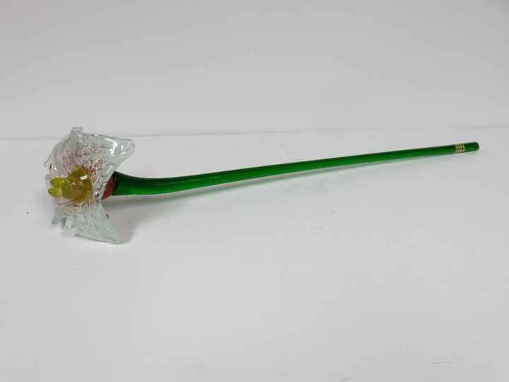 Art Glass White Flower
