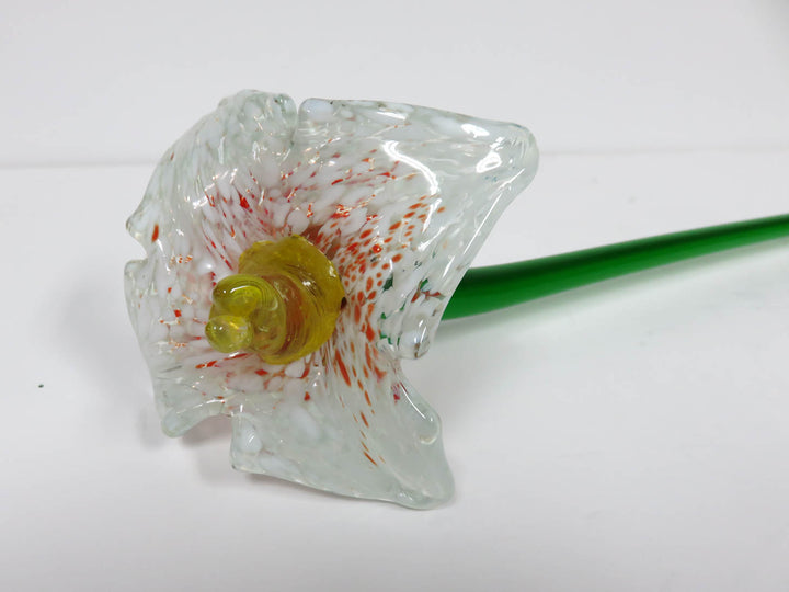 Art Glass White Flower