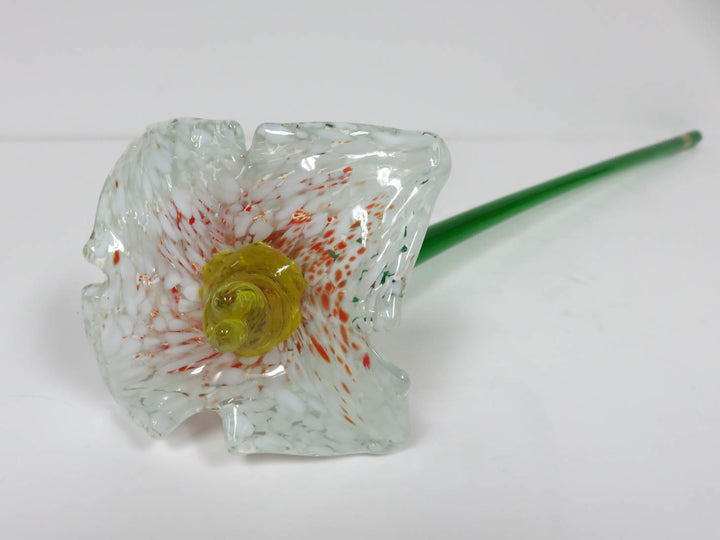 Art Glass White Flower