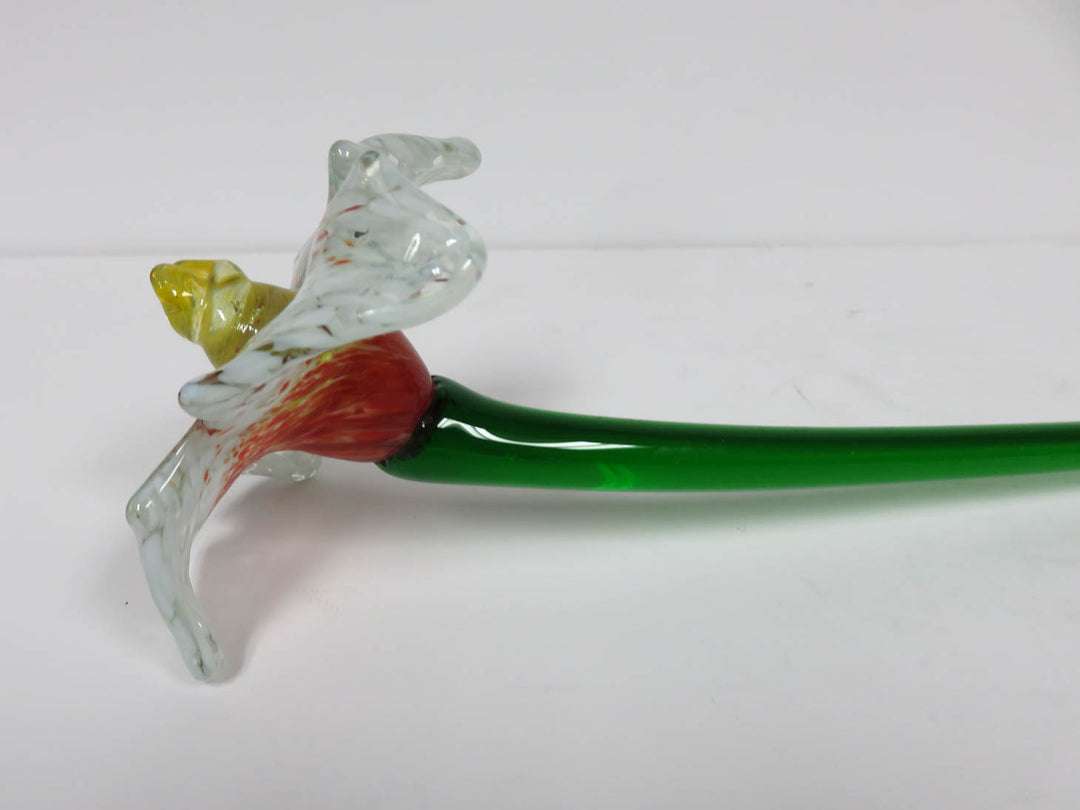 Art Glass White Flower