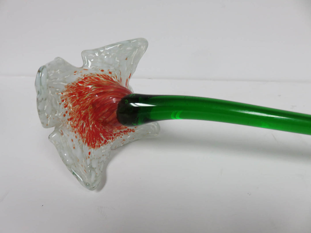 Art Glass White Flower