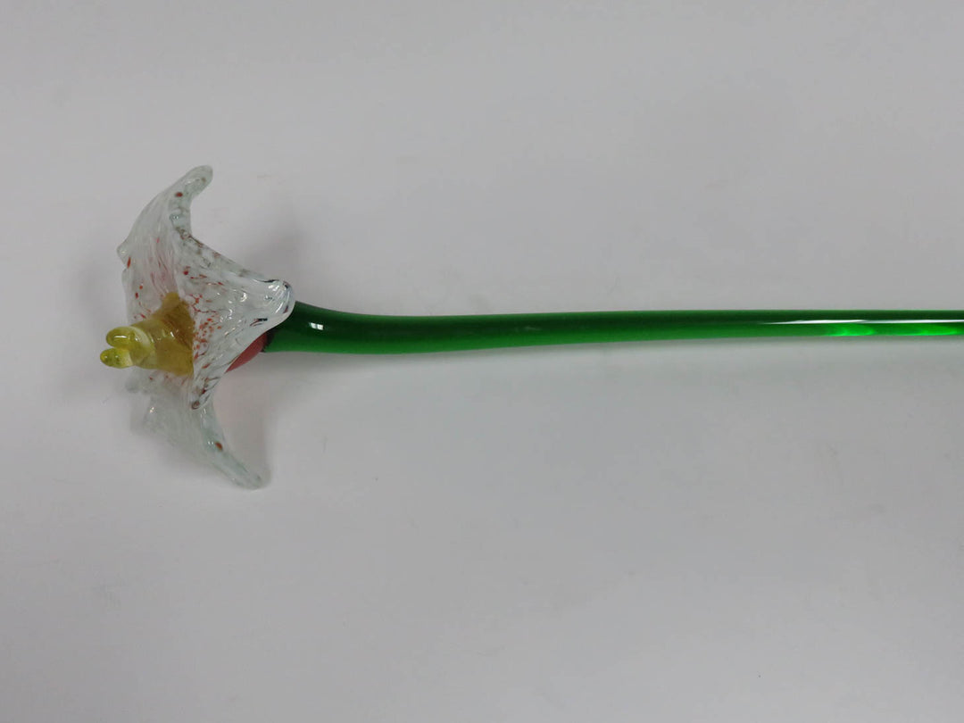 Art Glass White Flower