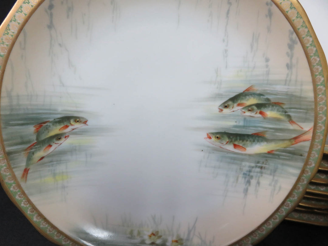 Limoges for Burley & Co. Fish Plates
