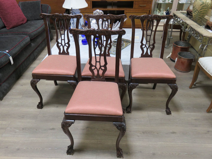 Four Chippendale Style Dining Chairs