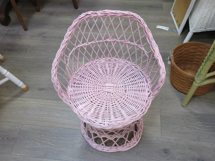 Vintage Wicker Vanity Stool