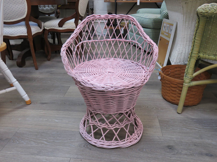 Vintage Wicker Vanity Stool