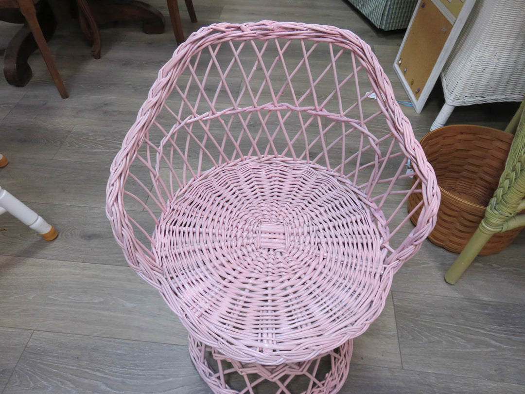 Vintage Wicker Vanity Stool