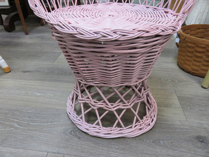 Vintage Wicker Vanity Stool