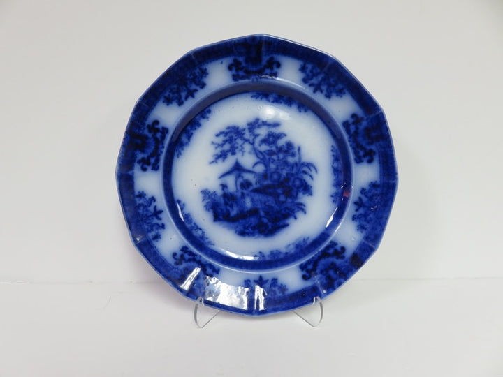 Flow Blue Davenport Plate