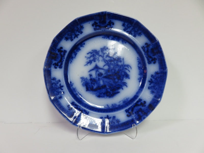 Flow Blue Davenport Plate