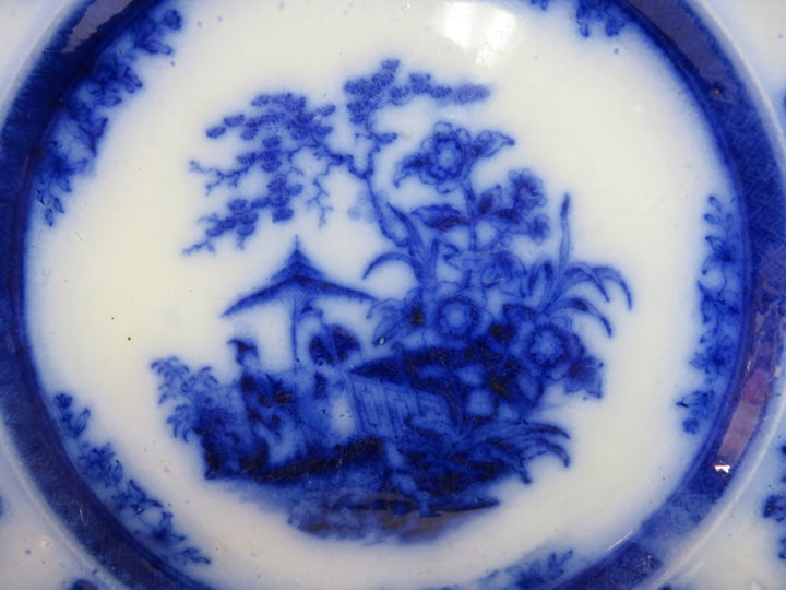 Flow Blue Davenport Plate