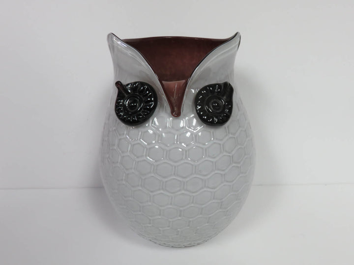 Owl Art Glass Vase