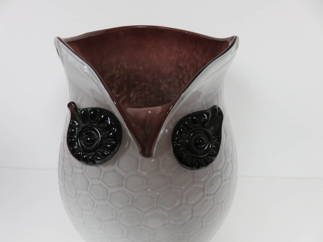 Owl Art Glass Vase