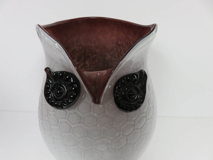Owl Art Glass Vase