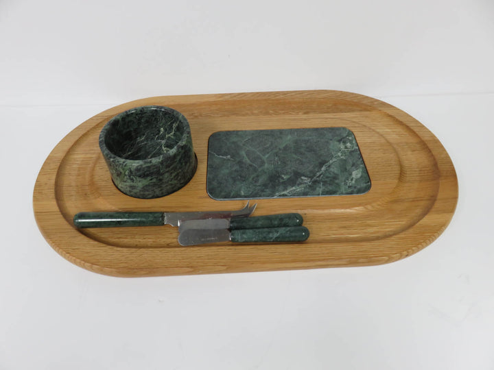 Wood & Marble Charcuterie Board Set