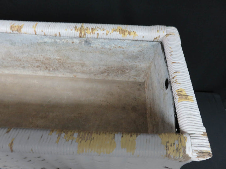 Painted Wicker Box Planter