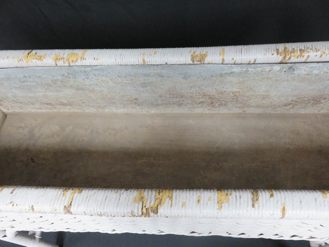 Painted Wicker Box Planter