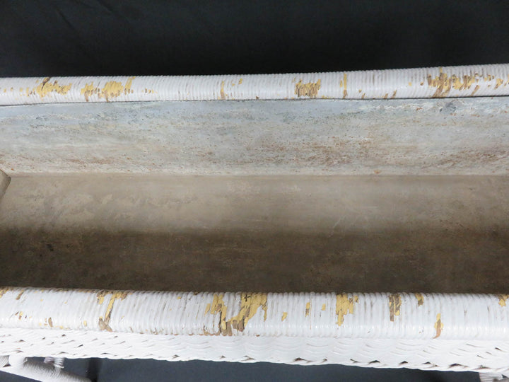 Painted Wicker Box Planter