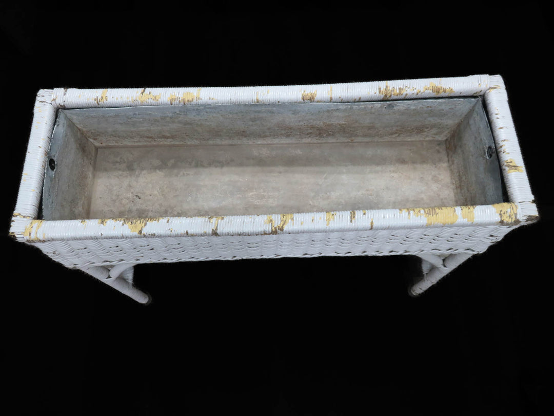 Painted Wicker Box Planter