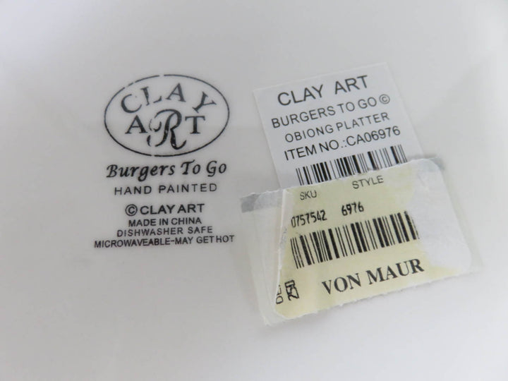 "Burgers To Go" Serving Platter