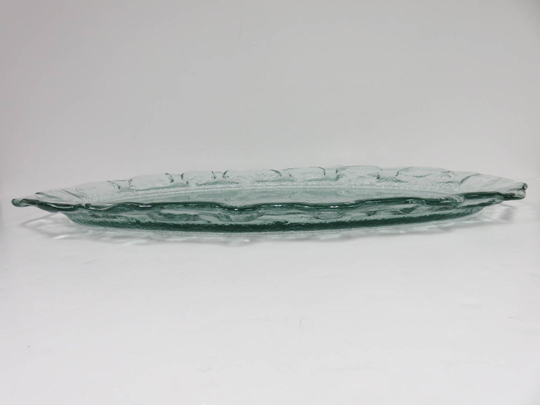 Oval Textured Glass Platter