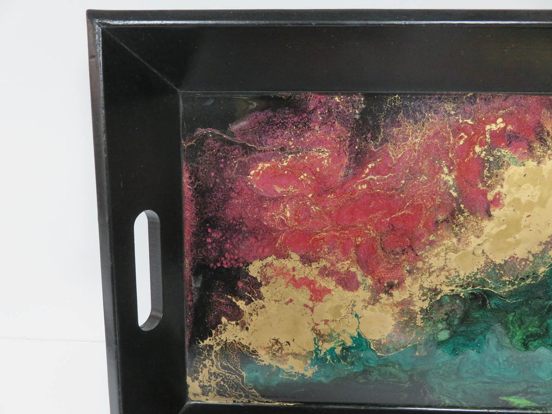 Hand Decorated Wood Tray