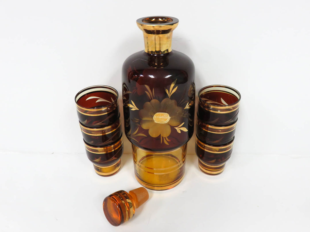 Bohemian Decanter with Cordials