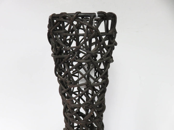 Woven Wicker Floor Vase