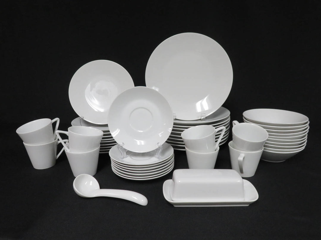 Contemporary White Dish Set