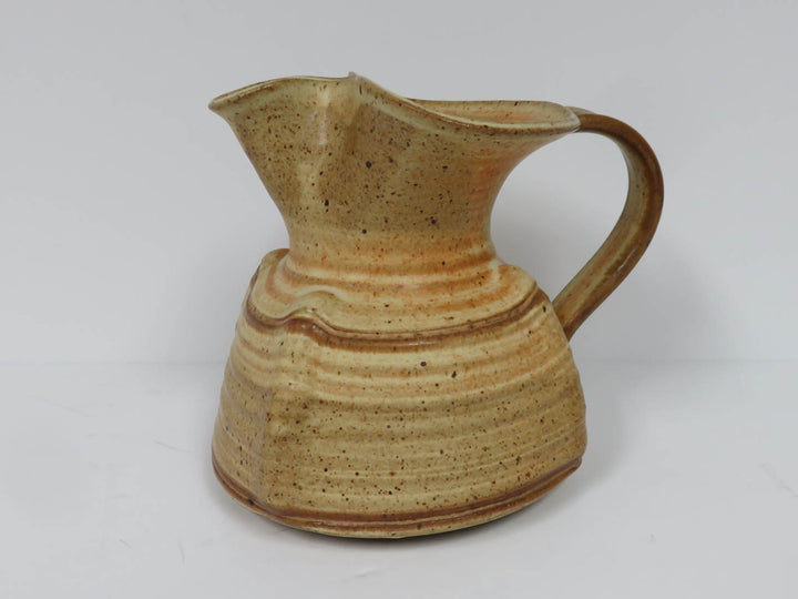 Sand Colored Pottery Pitcher