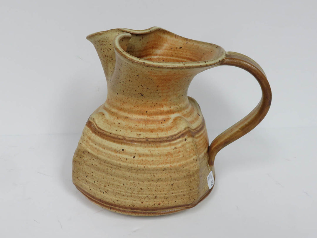 Sand Colored Pottery Pitcher