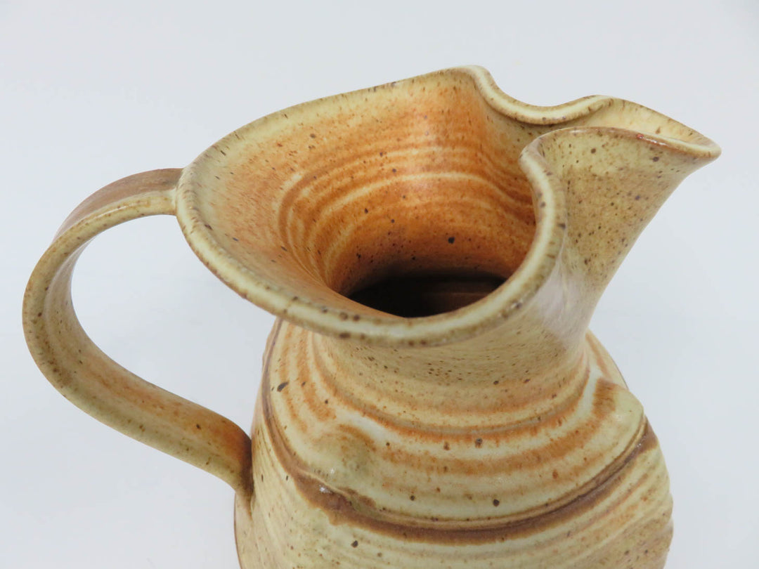 Sand Colored Pottery Pitcher