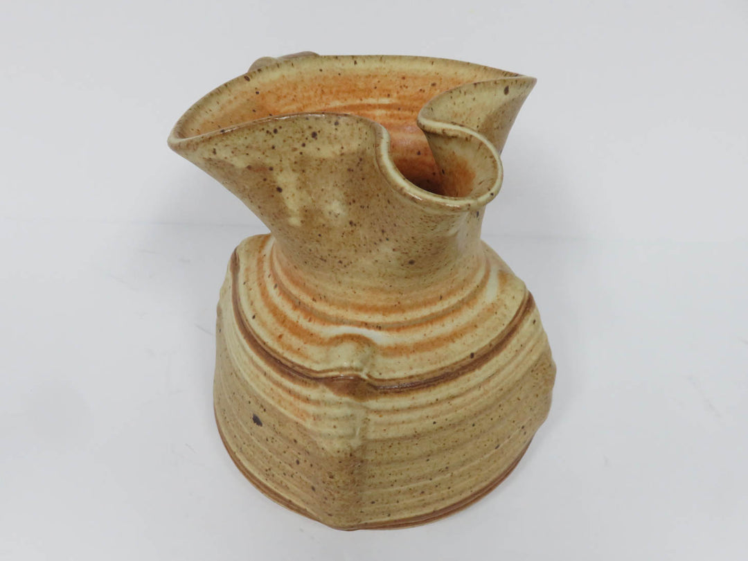 Sand Colored Pottery Pitcher