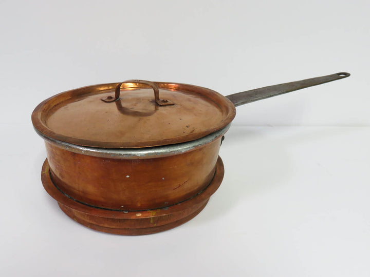 Antique Copper Lidded Pot