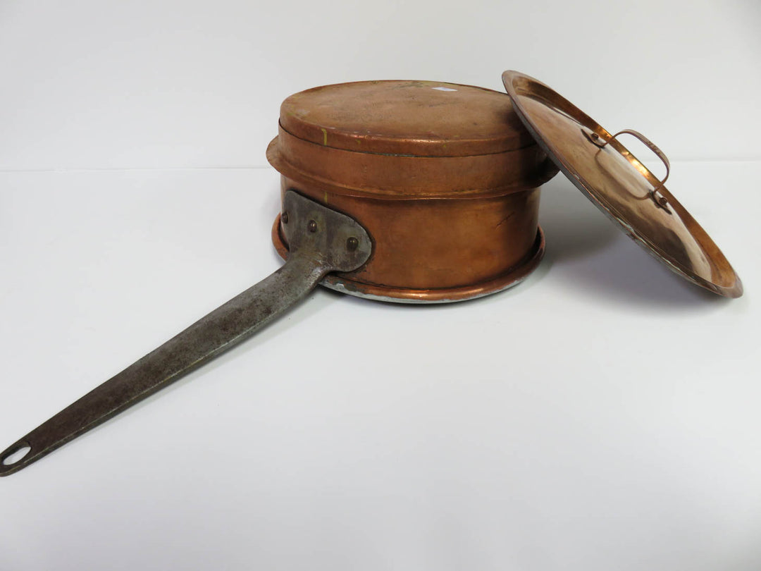 Antique Copper Lidded Pot