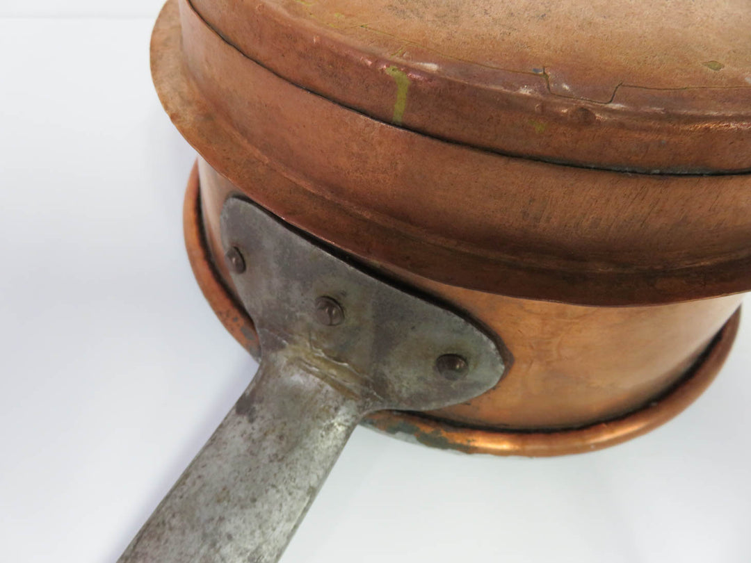 Antique Copper Lidded Pot