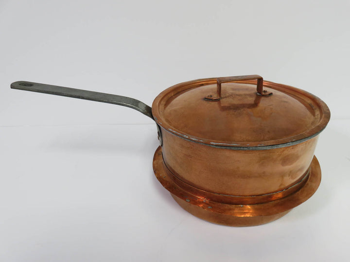 Antique Copper Lidded Pot
