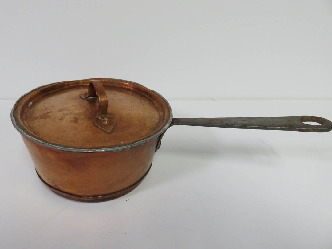 Antique Copper Lidded Pot