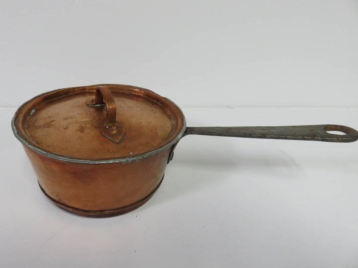 Antique Copper Lidded Pot