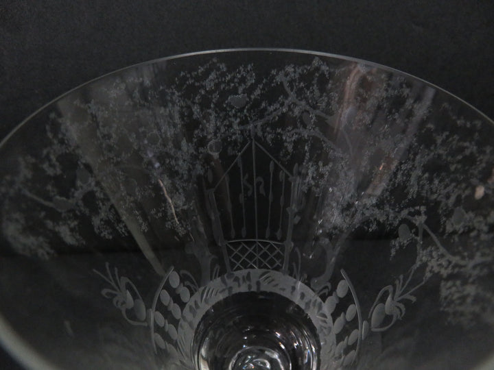Murano Etched Wine Glasses