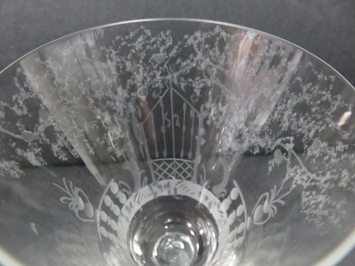 Murano Etched Wine Glasses