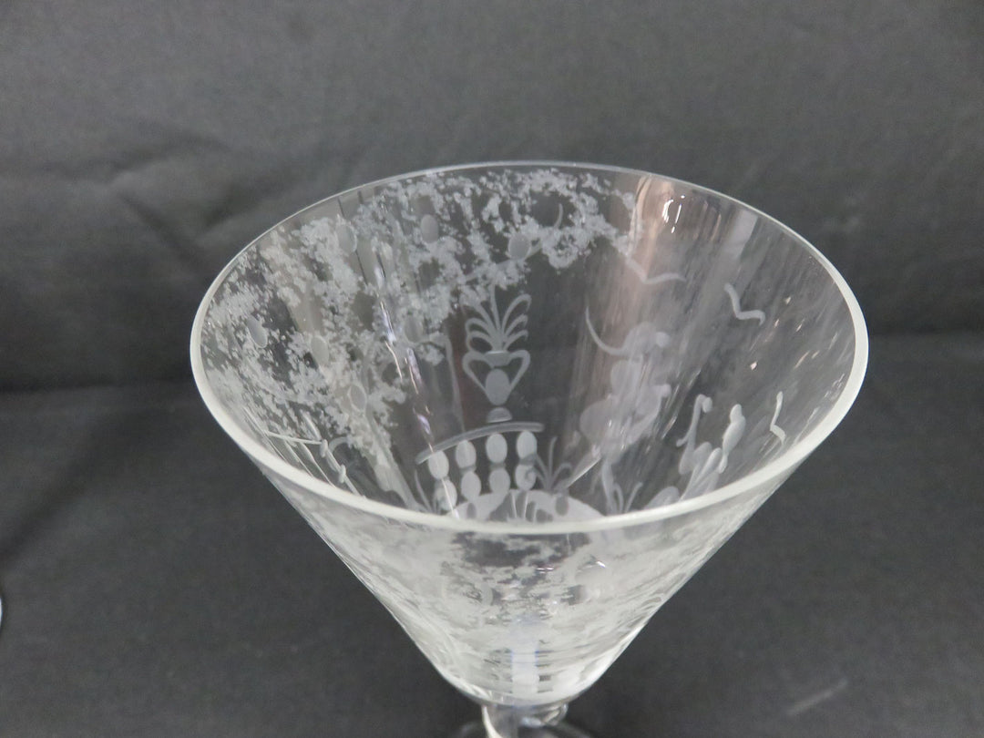 Murano Etched Wine Glasses