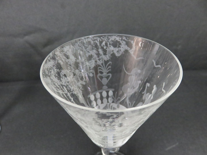 Murano Etched Wine Glasses